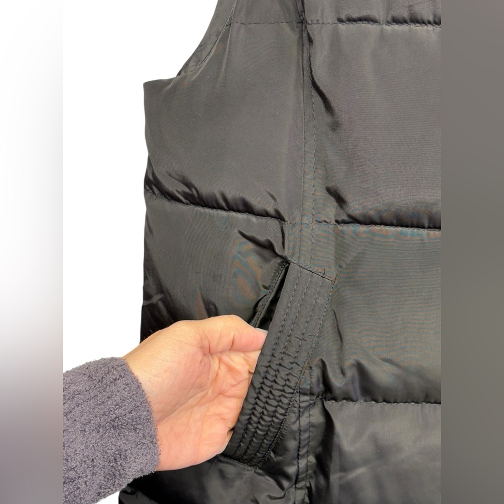 Kafuna Women's Longline Black Puffer Gilet Vest Hooded Quilted Sleeveless Medium - Picture 5 of 10